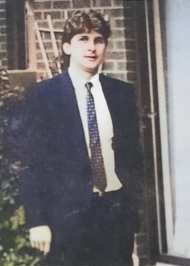 David Finnegan in 1987 outside St. Joseph's Place David Finnegan in 1987 outside St. Joseph's Place