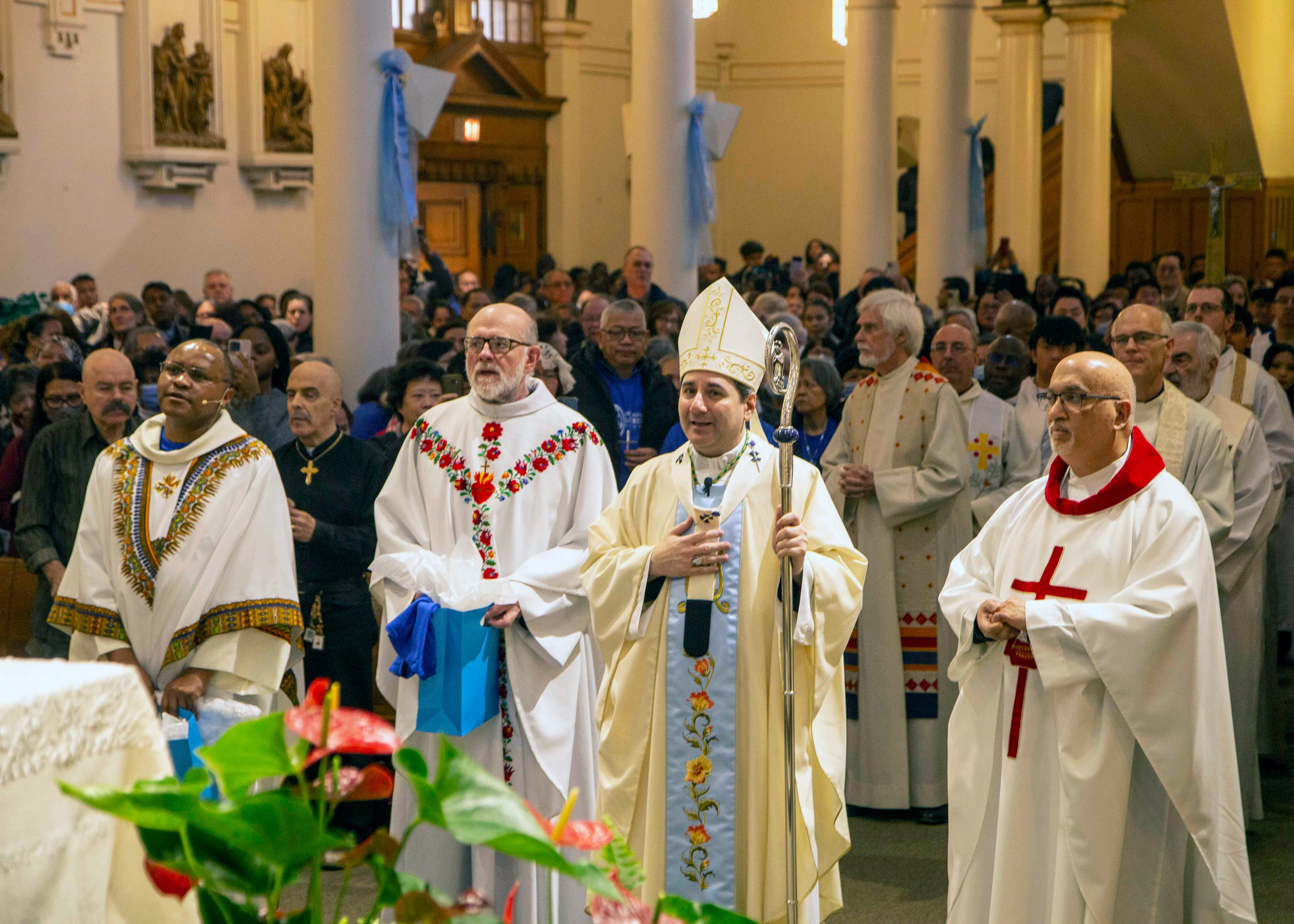 Archbishop Leo Visits Our Lady of Lourdes Parish