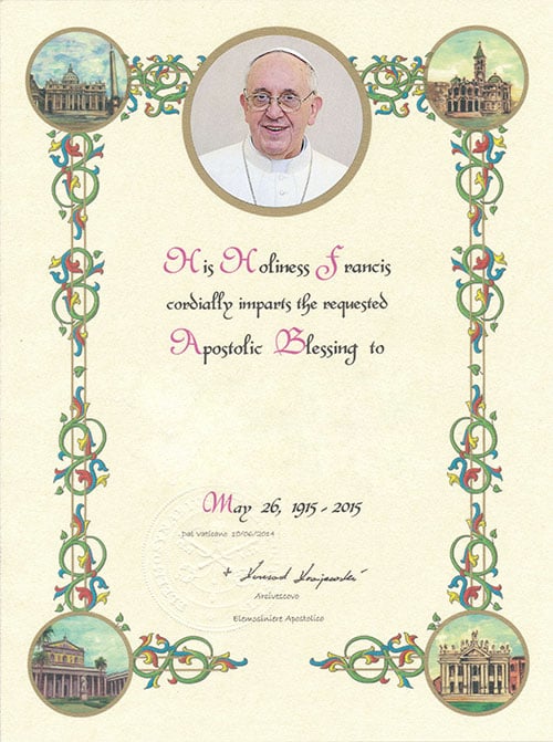 Papal Blessings Papal Blessings