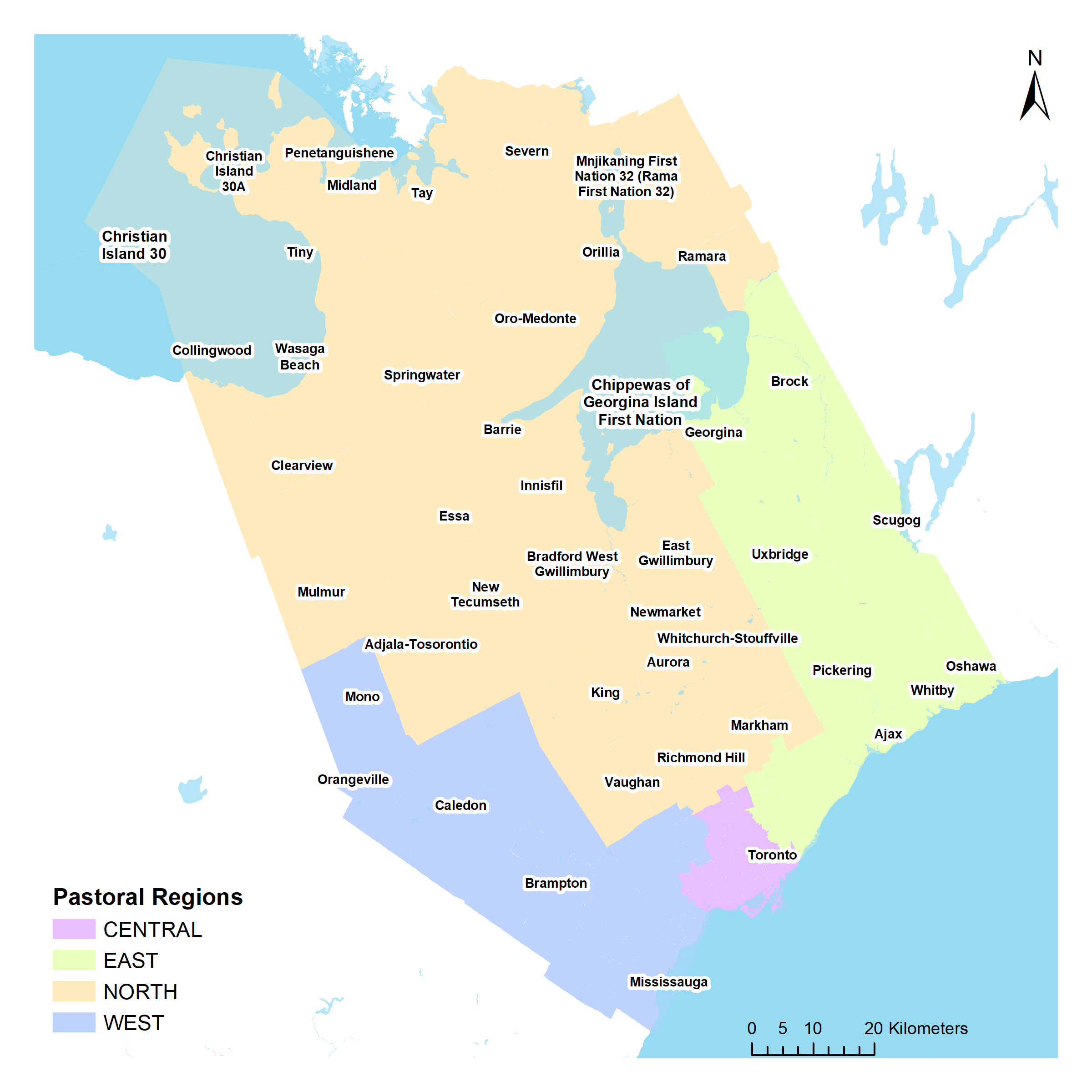 Map: Archdiocese of Toronto Map: Archdiocese of Toronto